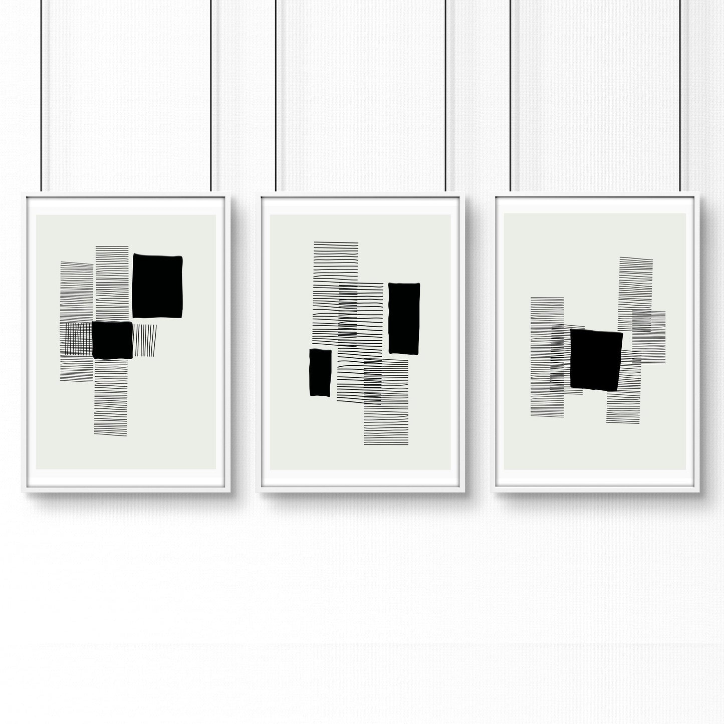 Abstract Wall Art For Bedroom | Set of 3 Abstract Wall art Prints