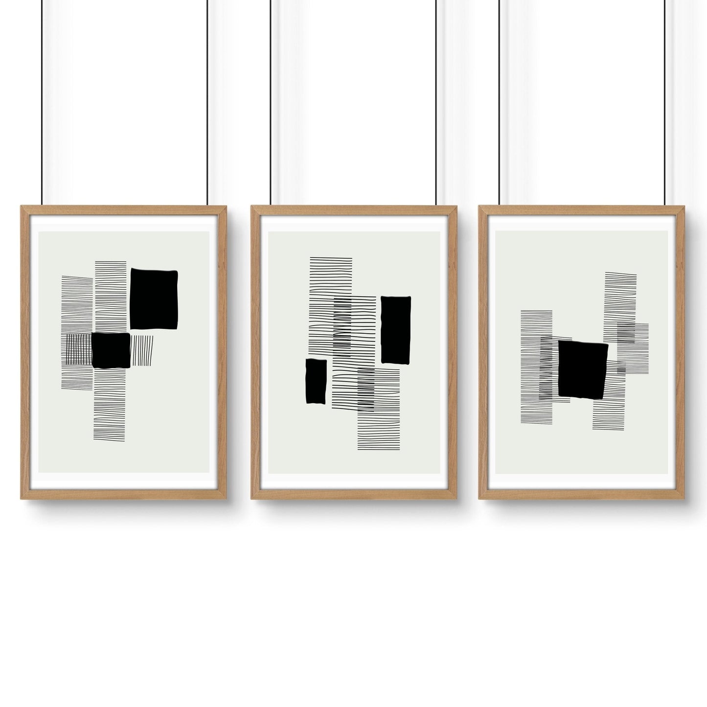 Abstract Wall Art For Bedroom | Set of 3 Abstract Wall art Prints
