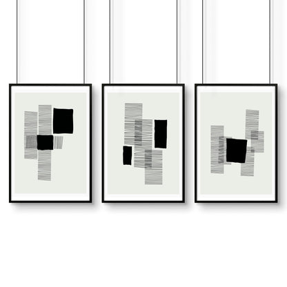 Abstract Wall Art For Bedroom | Set of 3 Abstract Wall art Prints