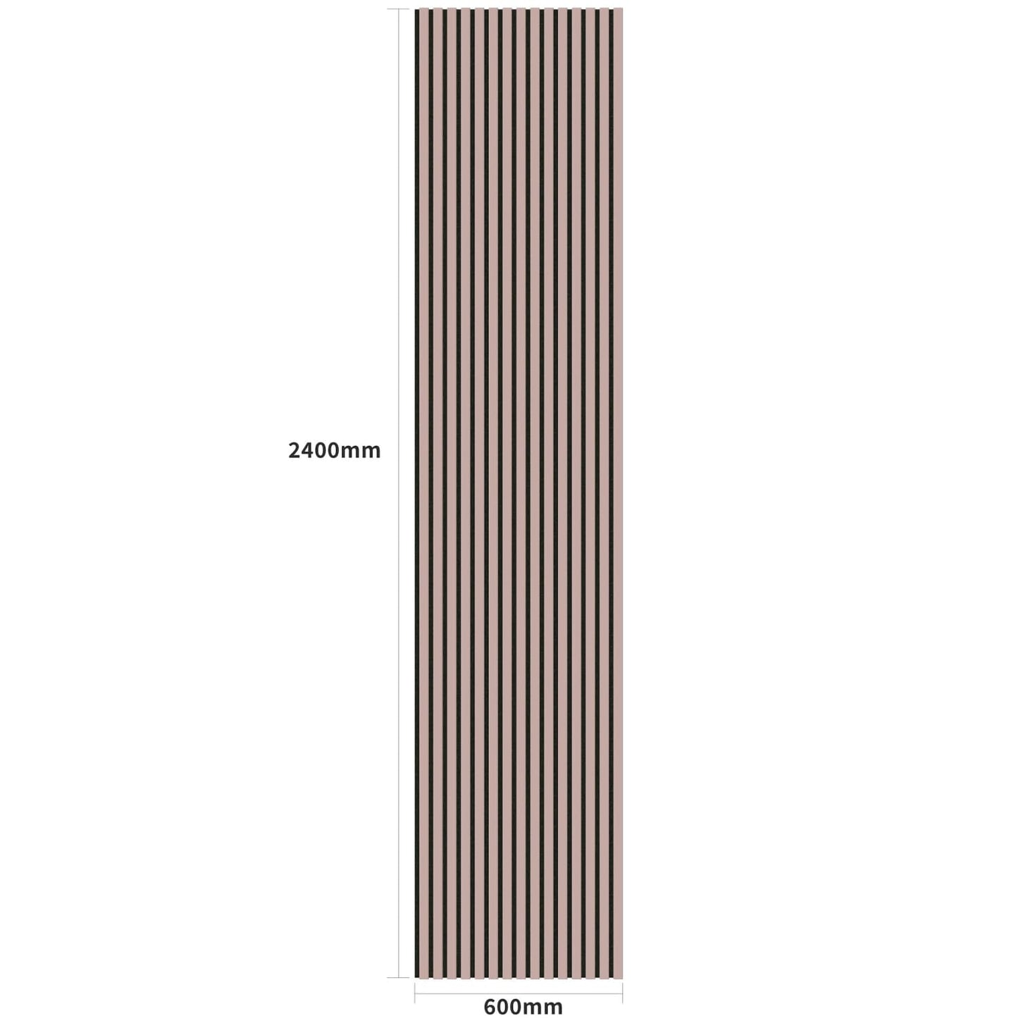 Acoustic Wall Panels In Dusky Pink With Black Backing