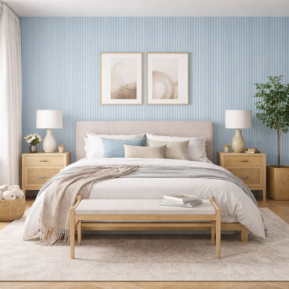 Acoustic Wall Panels In Baby Blue With White Backing
