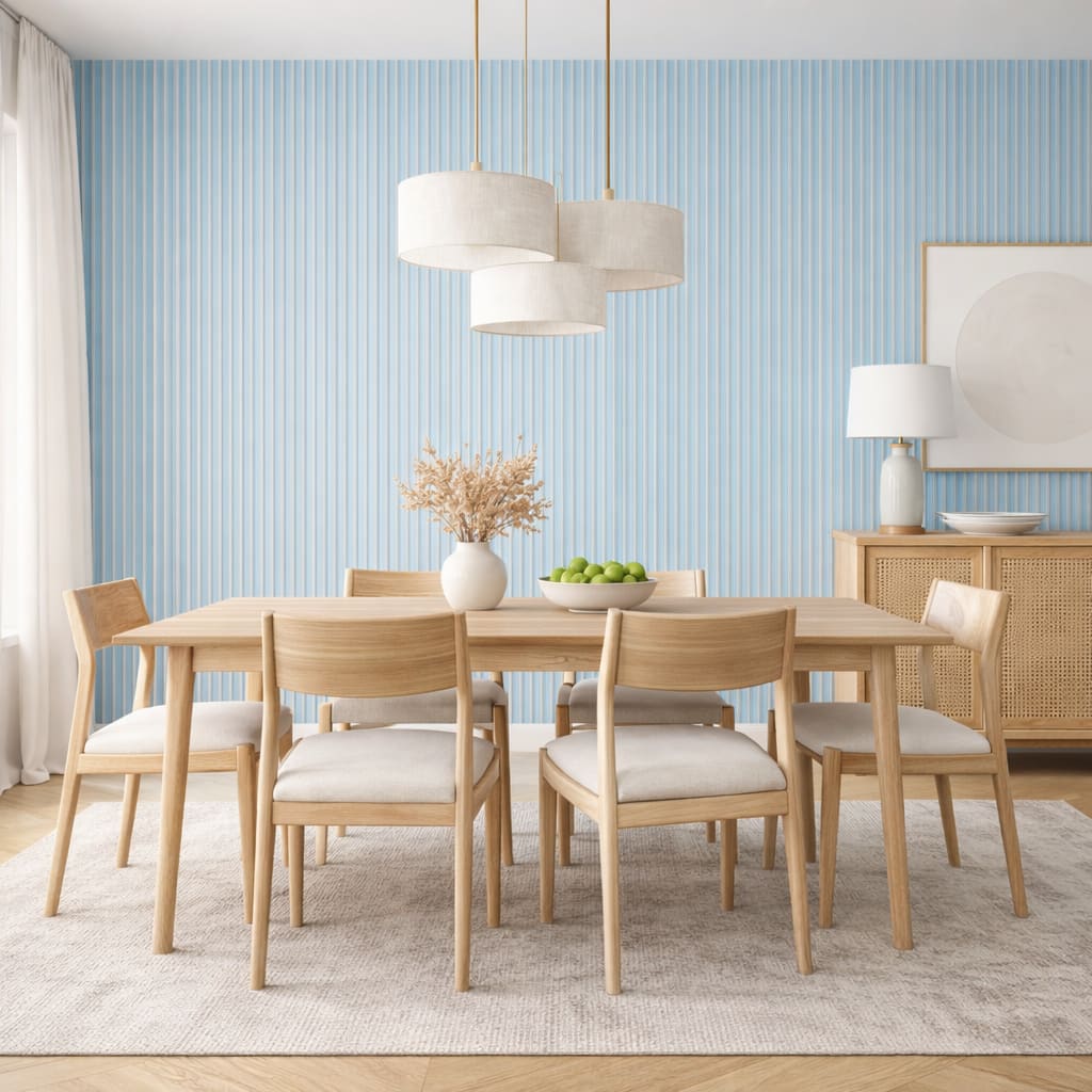 Acoustic Wall Panels In Baby Blue With White Backing
