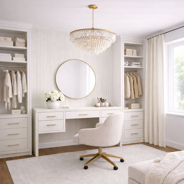 Acoustic Wall Panels in Off White Scallop with White Backing