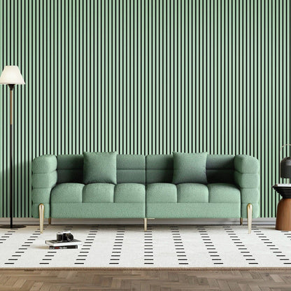 Acoustic Wall Panels In Pastel Green With Black Backing