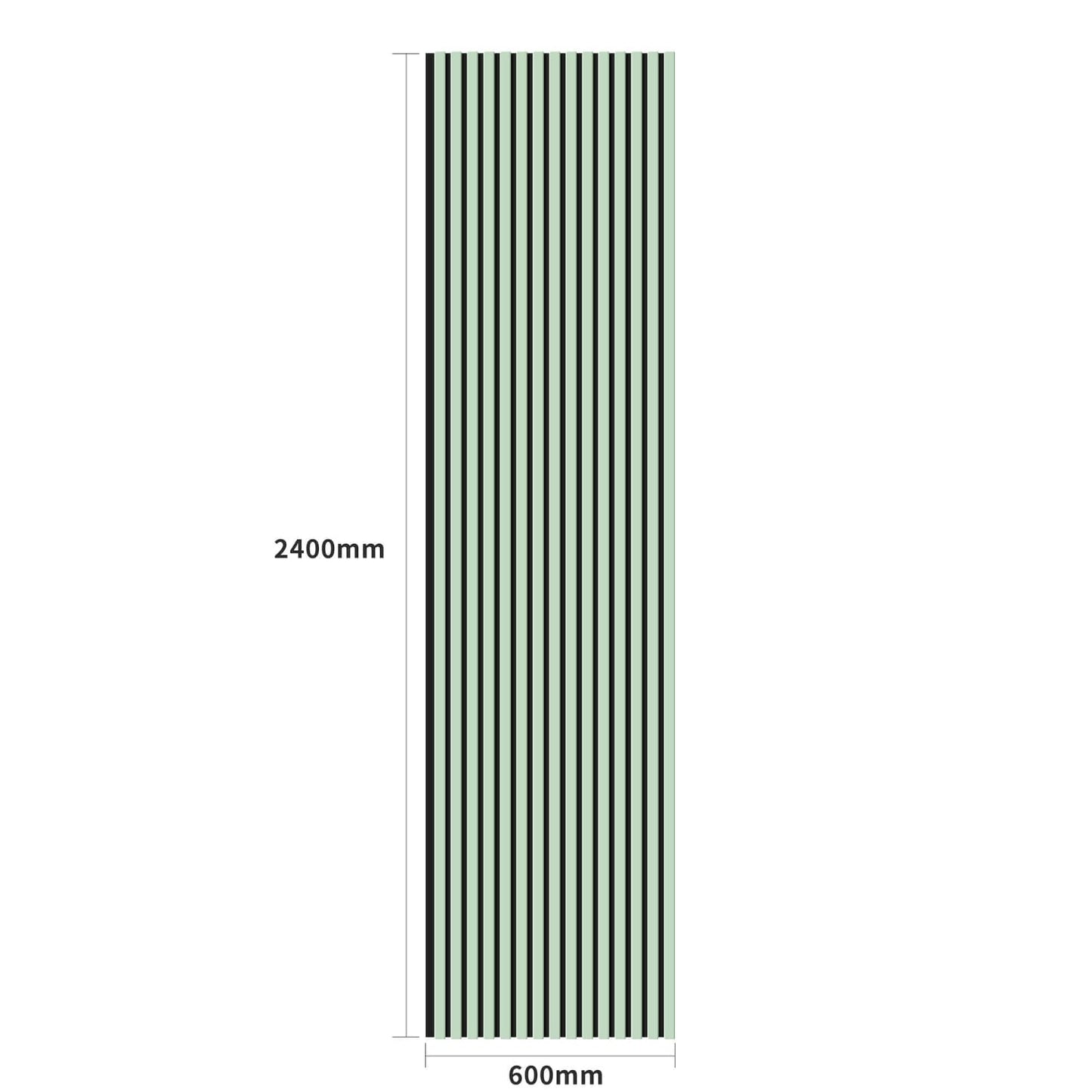 Acoustic Wall Panels In Pastel Green With Black Backing