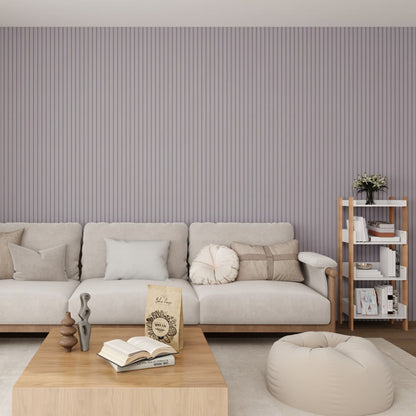 Acoustic Wall Panels in Purple Heather with White Backing