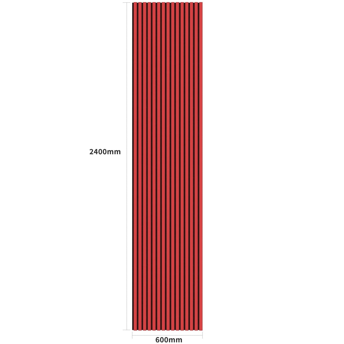 Acoustic Wall Panels In Red Wonder With Black Backing