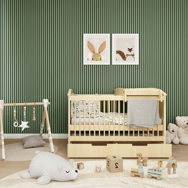 Acoustic Wall Panels in Vintage Sage Green with Black Backing