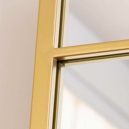 Aimi - Full Length Gold Metal Rectangle Window Mirror - 180cm x 105cm