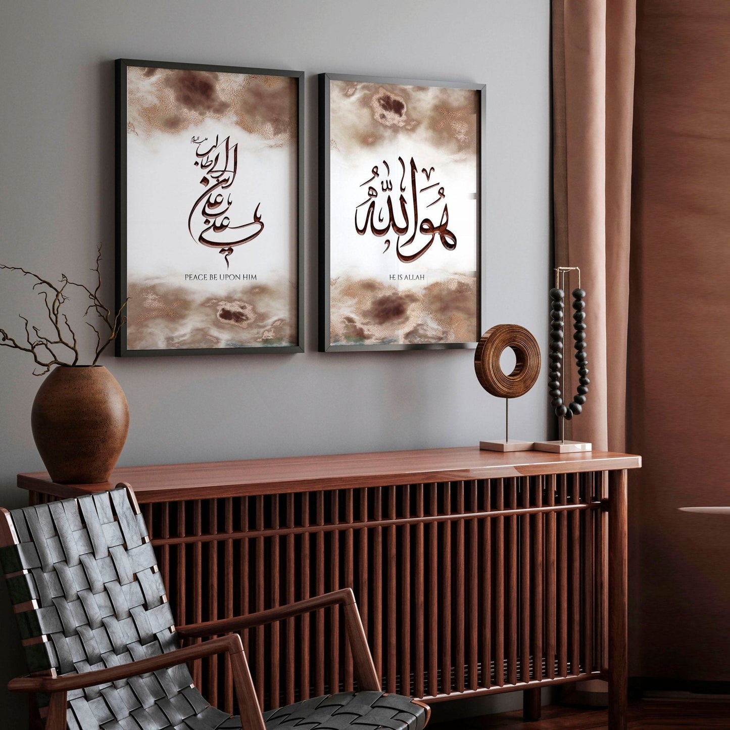 Arabic calligraphy wall art | Set of 2 wall art prints