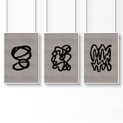 Art Print Abstract | Set of 3 wall art prints