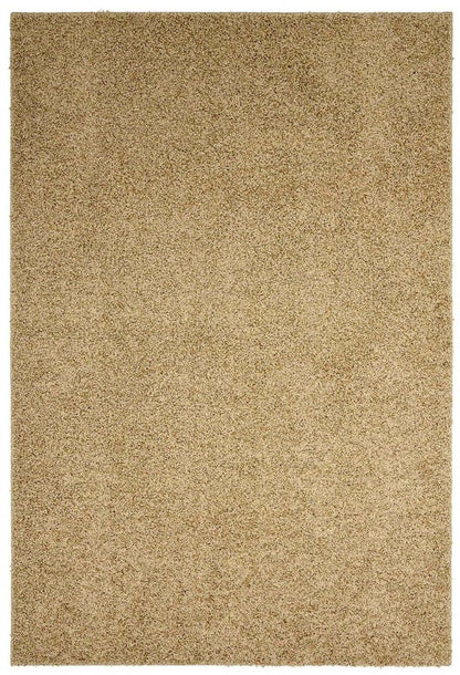 Fiji Latte Beige Washable Solid Shaggy Rug
