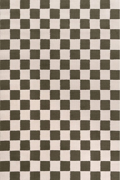 Loft Checkerboard Green Rug