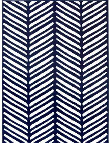 Maestro Herringbone Blue Rug