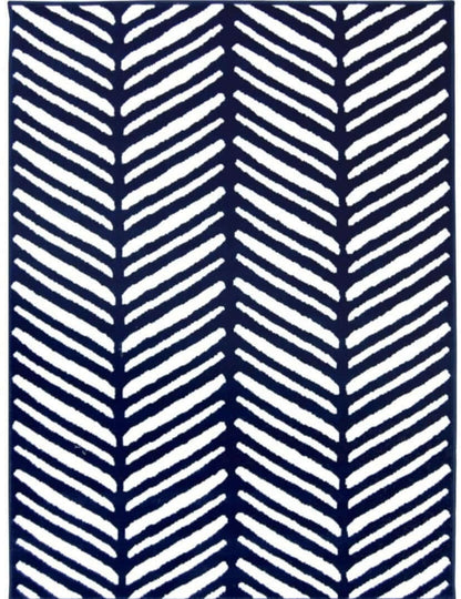 Maestro Herringbone Blue Rug