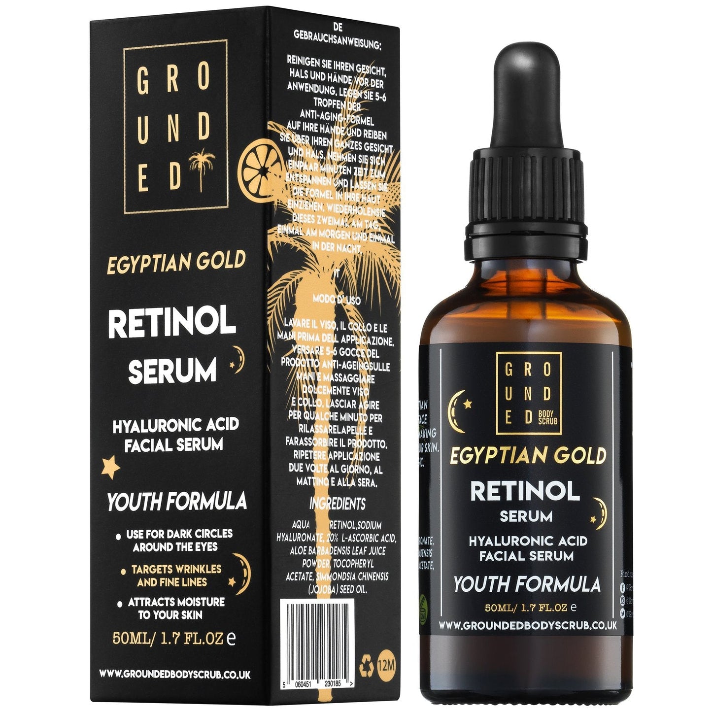 Egyptian Gold Retinol Face Serum - Anti ageing skincare