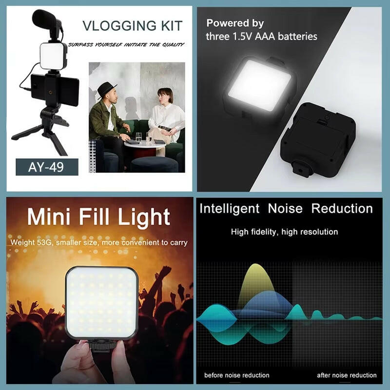 Smartphone Video Kit – LED Light, Tripod & Microphone for Pro Content