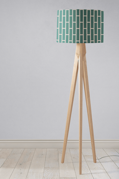 Green and Beige Geometric Lampshade