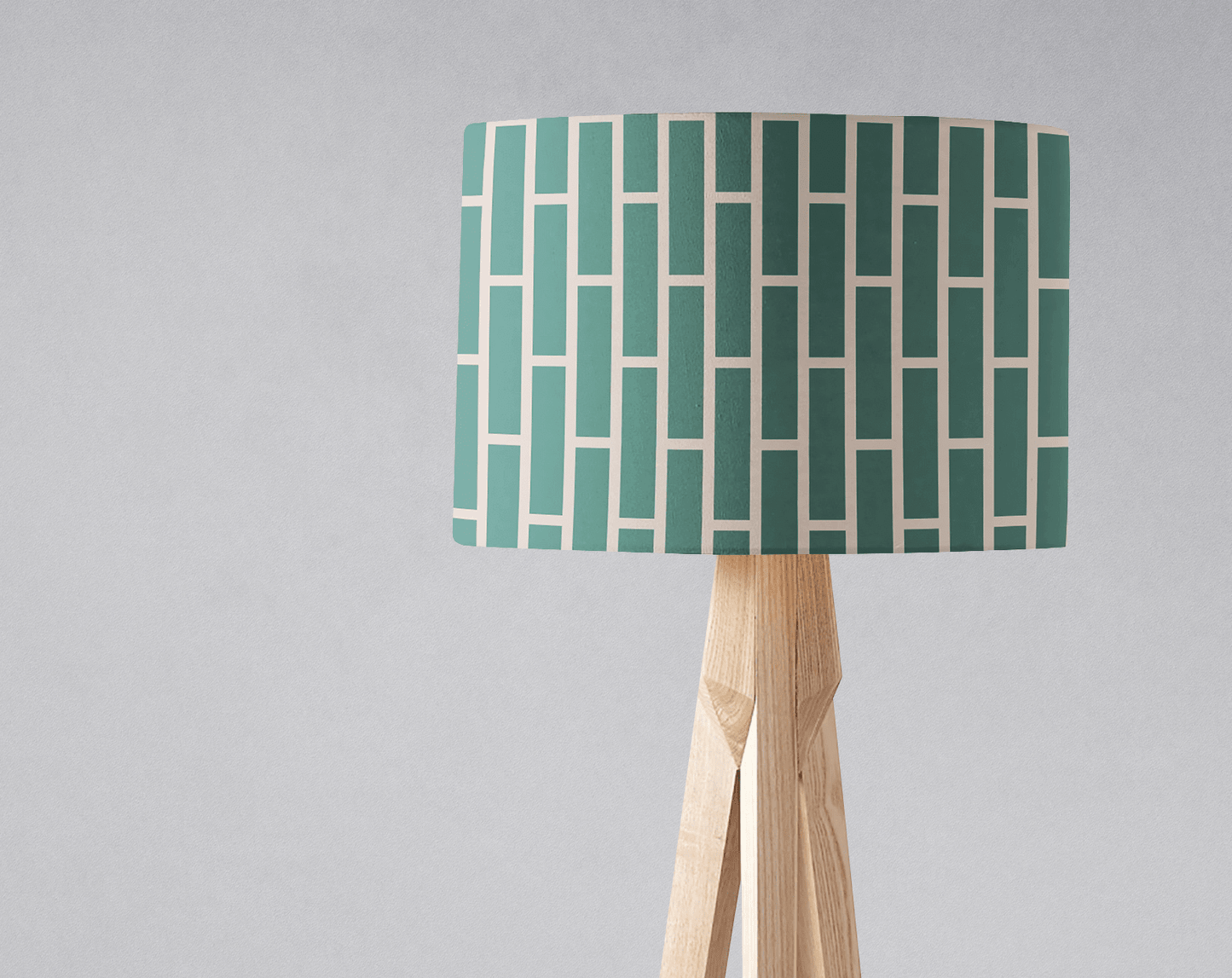 Green and Beige Geometric Lampshade