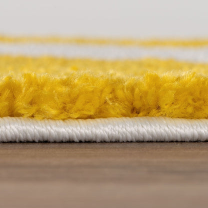 Joli Geometric Yellow & White Rug