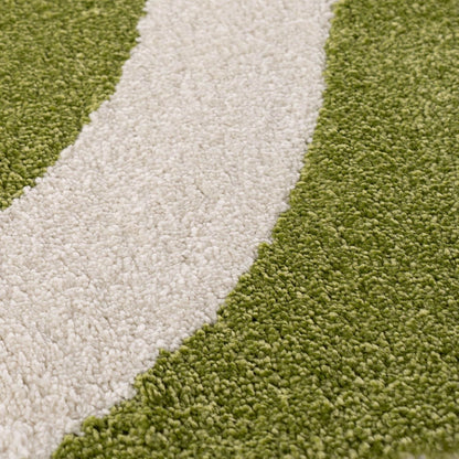 Joli Wave Green & White Rug