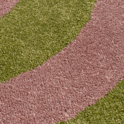Joli Wave Green & Pink Rug