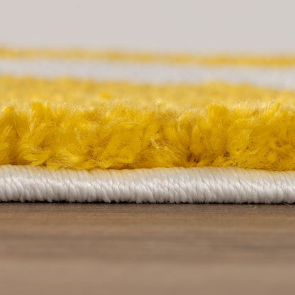 Joli Checkered Yellow & White Rug