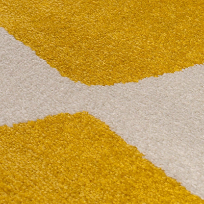 Joli Checkered Yellow & White Rug