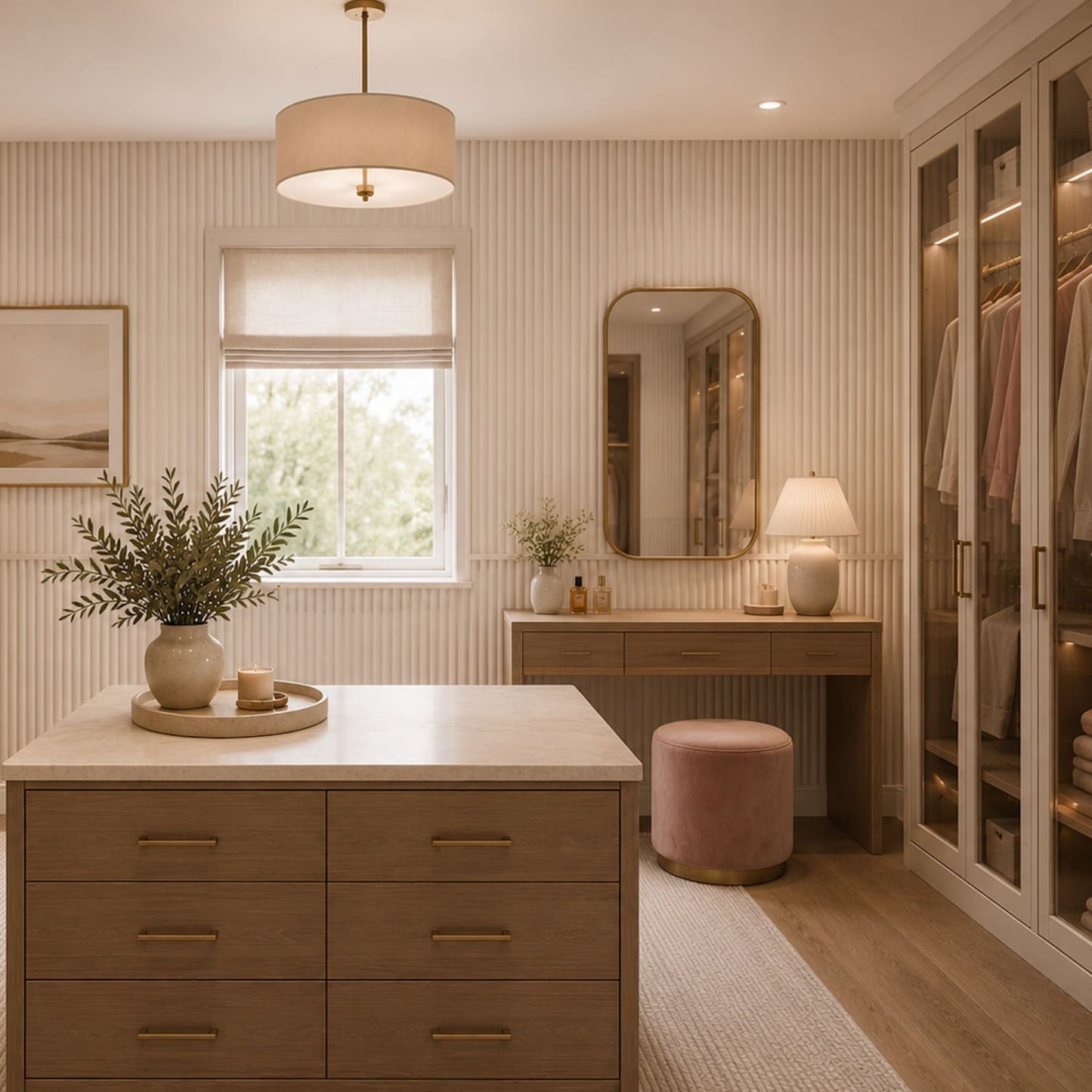 Large Fluted Wall Panels in Off White Scallop - 240cm x 60cm