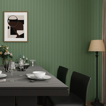 Large Fluted 240cm x 60cm Wall Panels In Vintage Sage Green