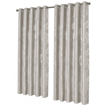 Leaf Natural Sparkle Blackout Curtains Super Soft Thermal Insulated Eyelet Drapes for Living Room & Bedroom 2 Panels by OLIVIA ROCCO