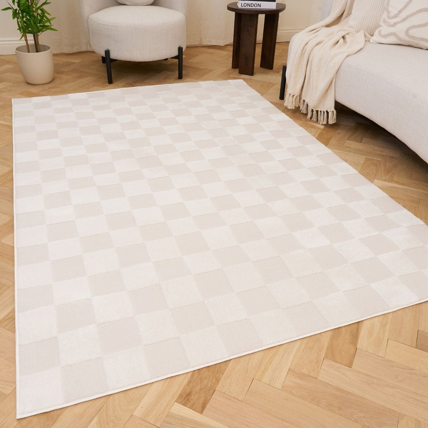 Loft Checkerboard Cream Rug