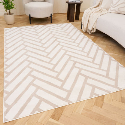 Loft Chevron Beige Rug