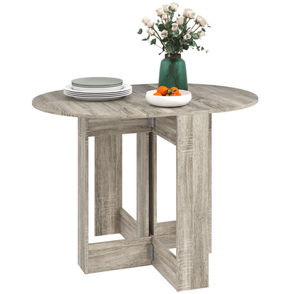 Aurora Folding Dining Table Foldable Drop Leaf Dinner Table for Kitchen Grey