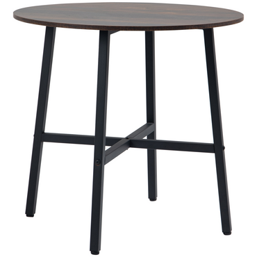 80cm Round Kitchen Table, Dining Table for Small Spaces, Steel Leg