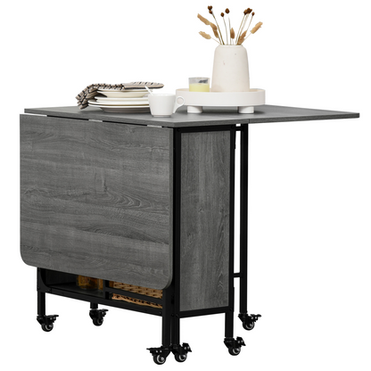 Mobile Drop Leaf Table Folding Kitchen Table Extendable Dining Table