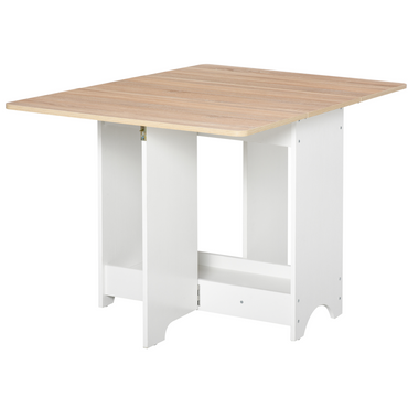 Drop-Leaf Dining Table Folding Desk Bar Table with Storage Shelf