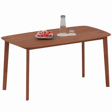 Aurora 150 cm Rectangular Dining Table with Solid Wood Frame, Light Brown