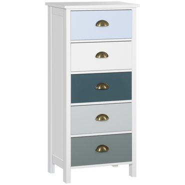 Chest of Drawers, 5-Drawer Dresser with Metal Handle