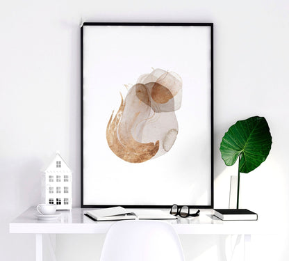 Set of 3 wall art Mid century modern style
