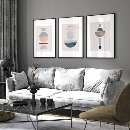 Abstract art for wall | set of 3 framed wall art