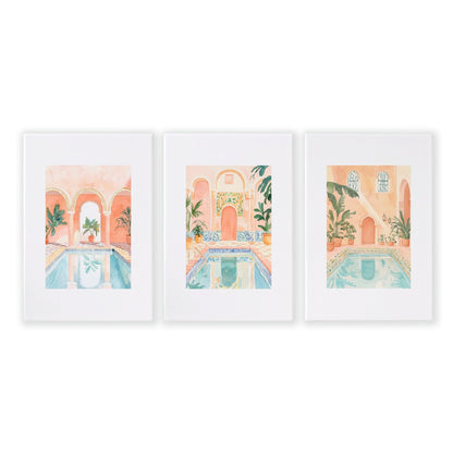 Modern Artwork Paintings | Set of 3 Beach Decor Wall art Prints