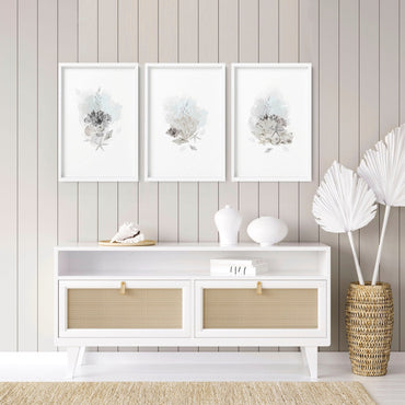 Modern beach house decor | Set of 3 wall art prints