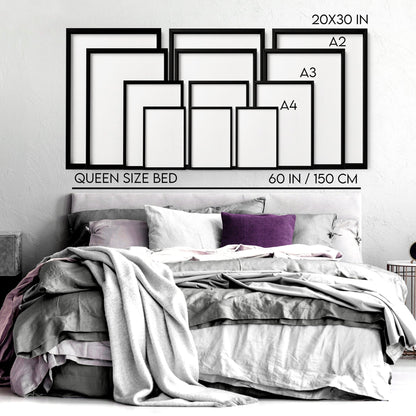 Modern Bedroom Wall Decor | Set of 3 Abstract Clocks Wall art Prints