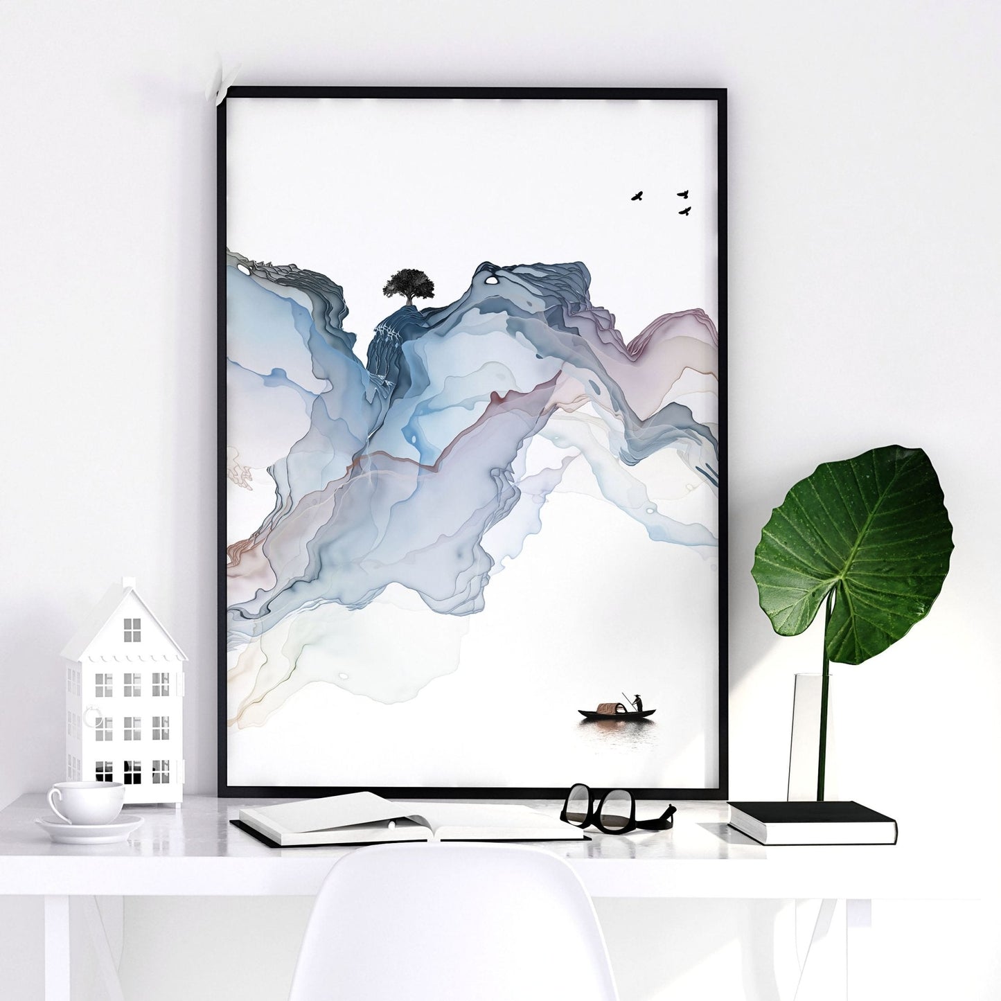 Modern home office ideas | set of 3 wall art prints
