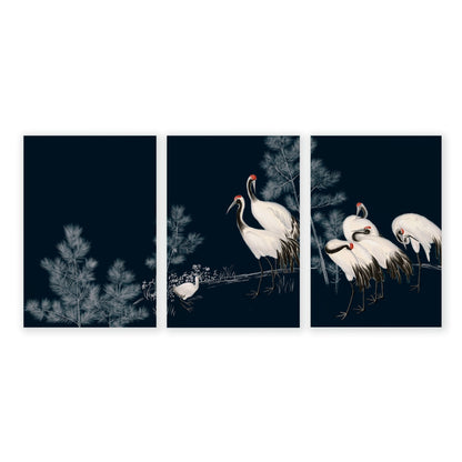 Modern Wall Art Large | Set of 3 Asian Inspired Wall art Prints