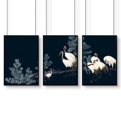 Modern Wall Art Large | Set of 3 Asian Inspired Wall art Prints