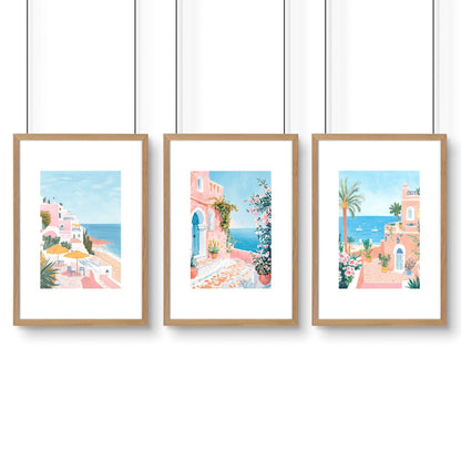 Modern Wall Decor Art | Set of 3 Beach Decor Wall art Prints