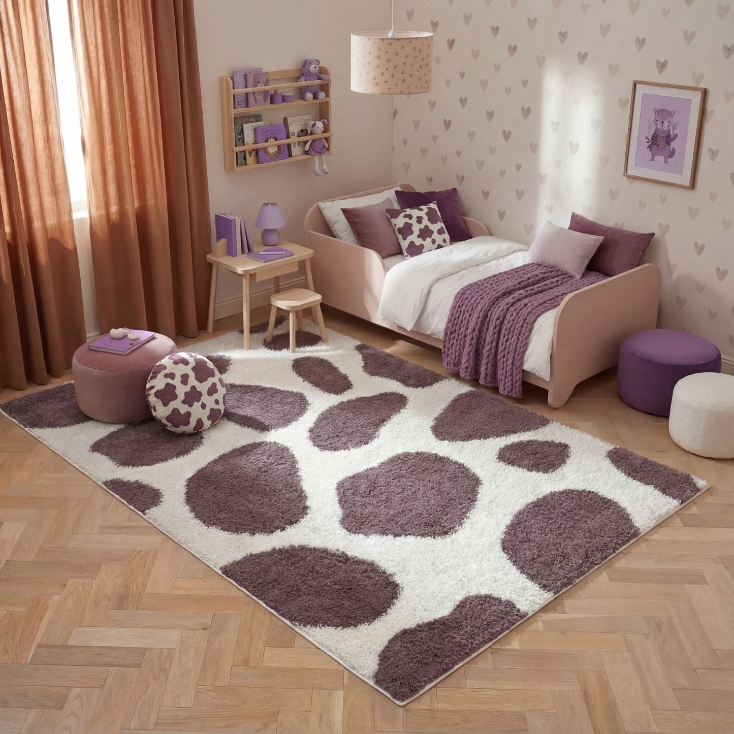 Moodi Shaggy Purple Nimbus Rug