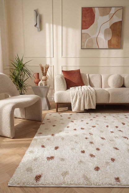 Moodi Shaggy Cream/Terra Biscotti Rug